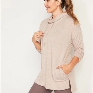 Old navy oatmeal tunic cowl neck sweater NWT xxl